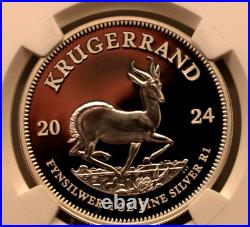 Proof Set Krugerrand Silver 1oz NGC PF70 First Day of Issue. 999 Fine 2023&2024