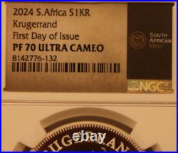 Proof Set Krugerrand Silver 1oz NGC PF70 First Day of Issue. 999 Fine 2023&2024