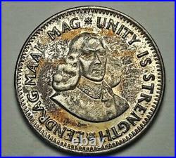 Proof Toned 1962 South Africa 2 1/2 Cent 1st Decimal Silver Unc Bu Color (dr)