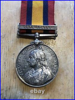 QUEENS South Africa Cape Colony Silver Medal L. N. Lang Regt
