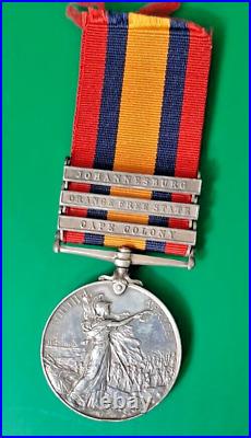 QUEEN'S SOUTH AFRICA BOER WAR MEDAL AWARDED PTE R JONES North Staff Regi #3402