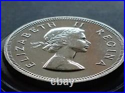 RARE SILVER PROOF 1958 SOUTH AFRICA PROOF 2 Shillings Elizabeth, Mintage 985