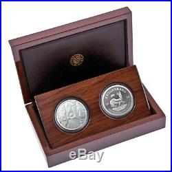RHINO and KRUGERRAND with Privy Mark 2 x 1 oz Proof Silver Coins Set SA 2020