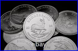 Random 1 oz Brilliant Uncirculated Silver Krugerrand Certified Authentic