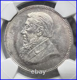 Rare 1895 Paul Kruger South Africa Silver 2 Shillings 2S NGC MS63 Scarce