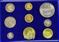 Rare 1963 South Africa Proof Coin Set 90% Silver & Gold Rands! Only 1500 Minted