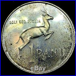 Rare 1965 South Africa 1 Rand- Proof Color Toned Coin KM# 71.2