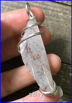 Rare Ajoite In Quartz Crystal Pendant South Africa. 925 Sterling Silver