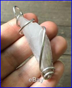 Rare Ajoite In Quartz Crystal Pendant South Africa. 925 Sterling Silver