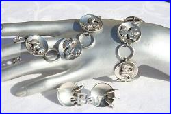 Rare Birger Haglund South Africa Silver Safari Animals Necklace Bracelet Earring