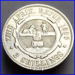 Rare Zuid-Afrikaansche Republiek 1896 Sterling Silver 2 Shilling Coin Lapel Pin