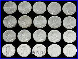 Roll Of (20) 2021 Silver South Africa 1 Oz Krugerrand Coins Bu+