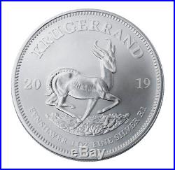 Roll of 25 2019 South Africa 1 oz Silver Krugerrand 1 Rand BU PRESALE SKU56599