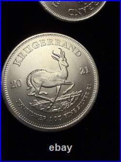 Roll of 25 2021 South Africa Silver Krugerrand 1 oz BU