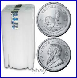 Roll of 25 2025 South Africa 1 oz 999 Fine Silver Krugerrand BU