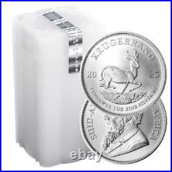 Roll of 25 2025 South Africa Silver Krugerrand 1 oz BU
