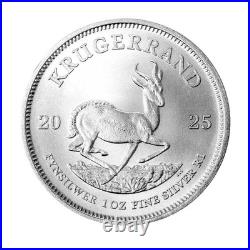 Roll of 25 2025 South Africa Silver Krugerrand 1 oz BU
