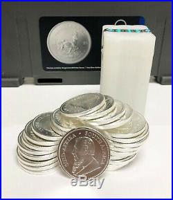 Roll of 25 Silver 2019 South Africa 1 oz Silver Krugerrand. 999 fine coins