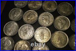 Roll of TWENTY South Africa 1952 5 Shillings SILVER One year issue! Free Ship