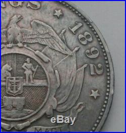 SCC ZAR Transvaal S. Africa 5 Shillings 1892. KM#8.1. Silver Crown. Single Shaft