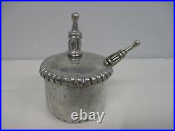 SIGNED CARROL BOYES COVERED MUSTARD POT JAR with SPOON