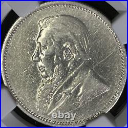 SOUTH AFRICA. 1894, 2 Shillings, Silver NGC XF ZAR, RARE, Key Date