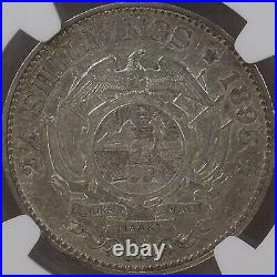 SOUTH AFRICA. 1895, 2 1/2 Shillings, Silver NGC XF45 ZAR, Rare