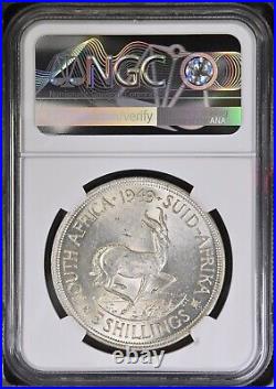 SOUTH AFRICA 5 Shillings 1949, Key Date, NGC MS 62 UNC, Fully Lustrous. A4