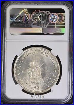 SOUTH AFRICA 5 Shillings 1952, NGC MS 63 Choice UNC, Cape Town Founding. A4