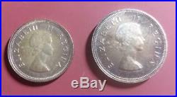 SOUTH AFRICA KEY date 1959 9pc proof set in RSM plush case 6 silver toned