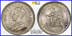 SOUTH AFRICA Shilling 1933, PCGS MS65 Gem UNC / BU, Full Luster, KGV, Rare. K6