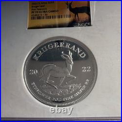 S. Africa 22 Silver Krugerrand 2 oz Proof NGC PF70 UC First Release 6546415-136