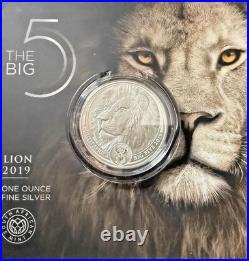 S. Africa Big Five 1 oz Silver Proof (African Mint) complete series 1,2 and 3