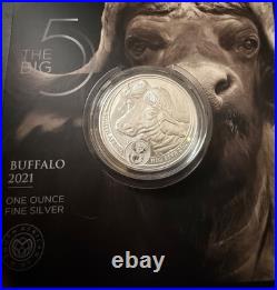 S. Africa Big Five 1 oz Silver Proof (African Mint) complete series 1,2 and 3