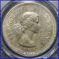 Scarce Proof Silver 1958 South Africa 5 Shillings PCGS PR64