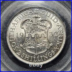Silver 1932 South Africa 2 Shillings PCGS MS61