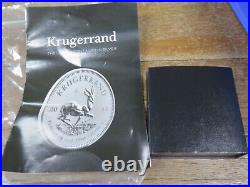 Silver 2023 South Africa 2 oz Krugerrand 50mm. 999 SILVER PROOF IN CASE 01338
