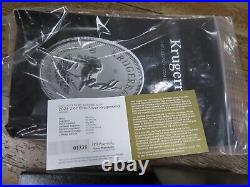Silver 2023 South Africa 2 oz Krugerrand 50mm. 999 SILVER PROOF IN CASE 01338