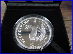 Silver 2023 South Africa 2 oz Krugerrand 50mm. 999 SILVER PROOF IN CASE