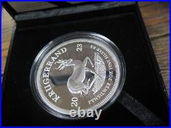 Silver 2023 South Africa 2 oz Krugerrand 50mm. 999 SILVER PROOF IN CASE