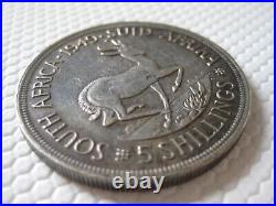 Silver Coin Georgivs Sextvs Rex 1949 5 Shillings South Africa Suid-Afrika 28.28g