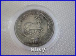Silver Coin Georgivs Sextvs Rex 1949 5 Shillings South Africa Suid-Afrika 28.28g