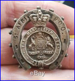 Silver South Africa 1900 Boer war THE MANCHESTER REGIMENT sweetheart badge