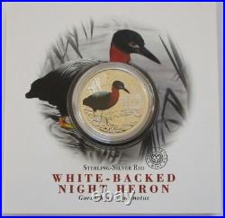 South Africa 10 Rand 2018 UNESCO Waterberg White-Backed Night Heron 1 Oz Silver