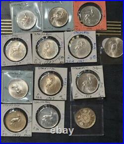 South Africa 13 Silver Rand Many Dates 1965 1974