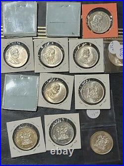South Africa 13 Silver Rand Many Dates 1965 1974