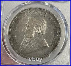 South Africa 1892 Large Silver 5 Shillings (PCGS AU Detail)