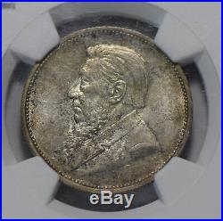 South Africa 1894 2 Shillings silver NGC AU58 rare this grade lustrous! NG0884 c
