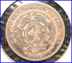 South Africa 1895 two half shilling KM 7 XF