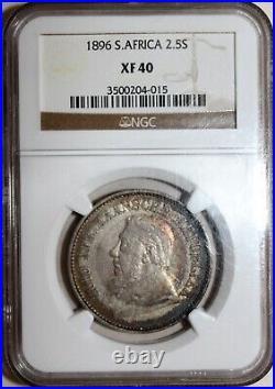 South Africa 1896 2.5 Shilling NGC XF 40, Low price